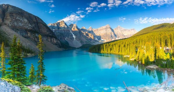 Moraine Lake Panorama im Banff National Park