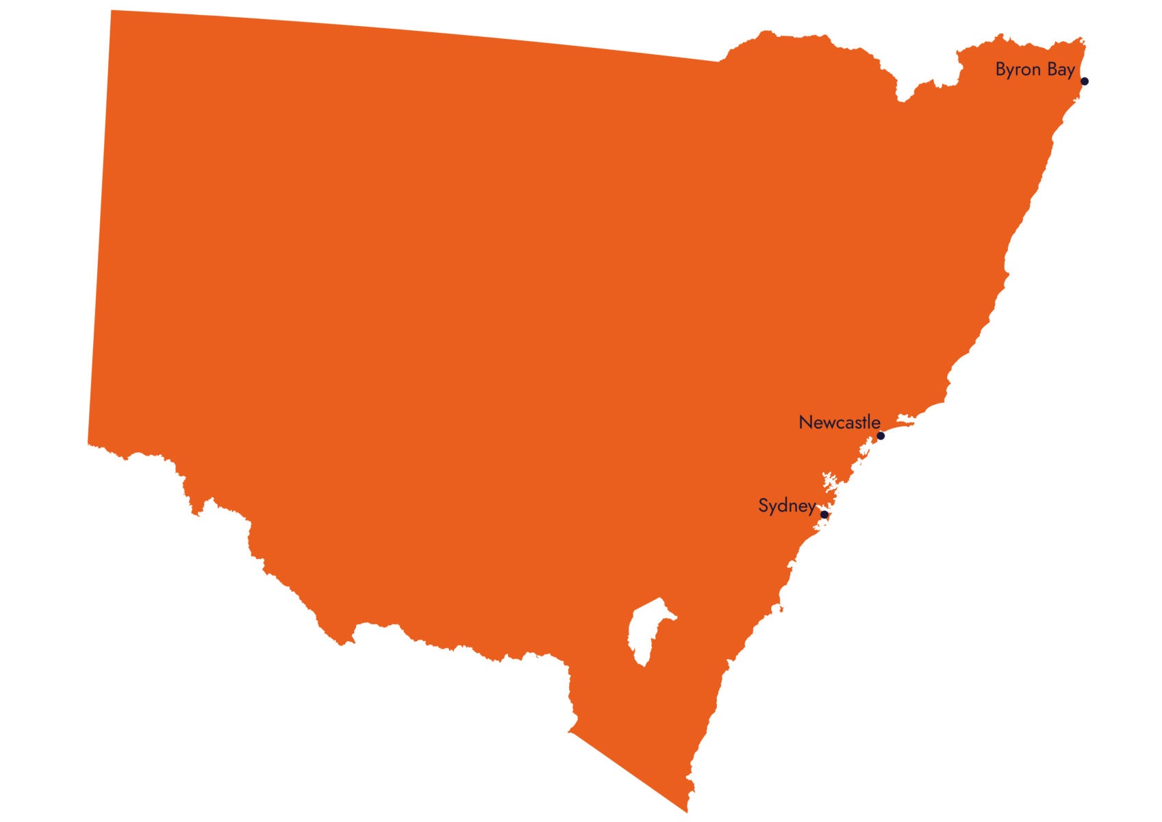 Landkarte von New South Wales