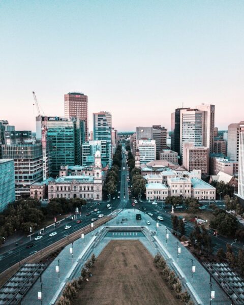 Blick auf Adelaide