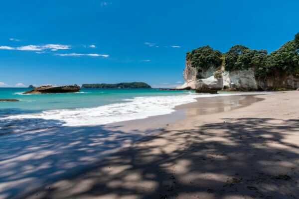 Blick auf Cathedral Cove
