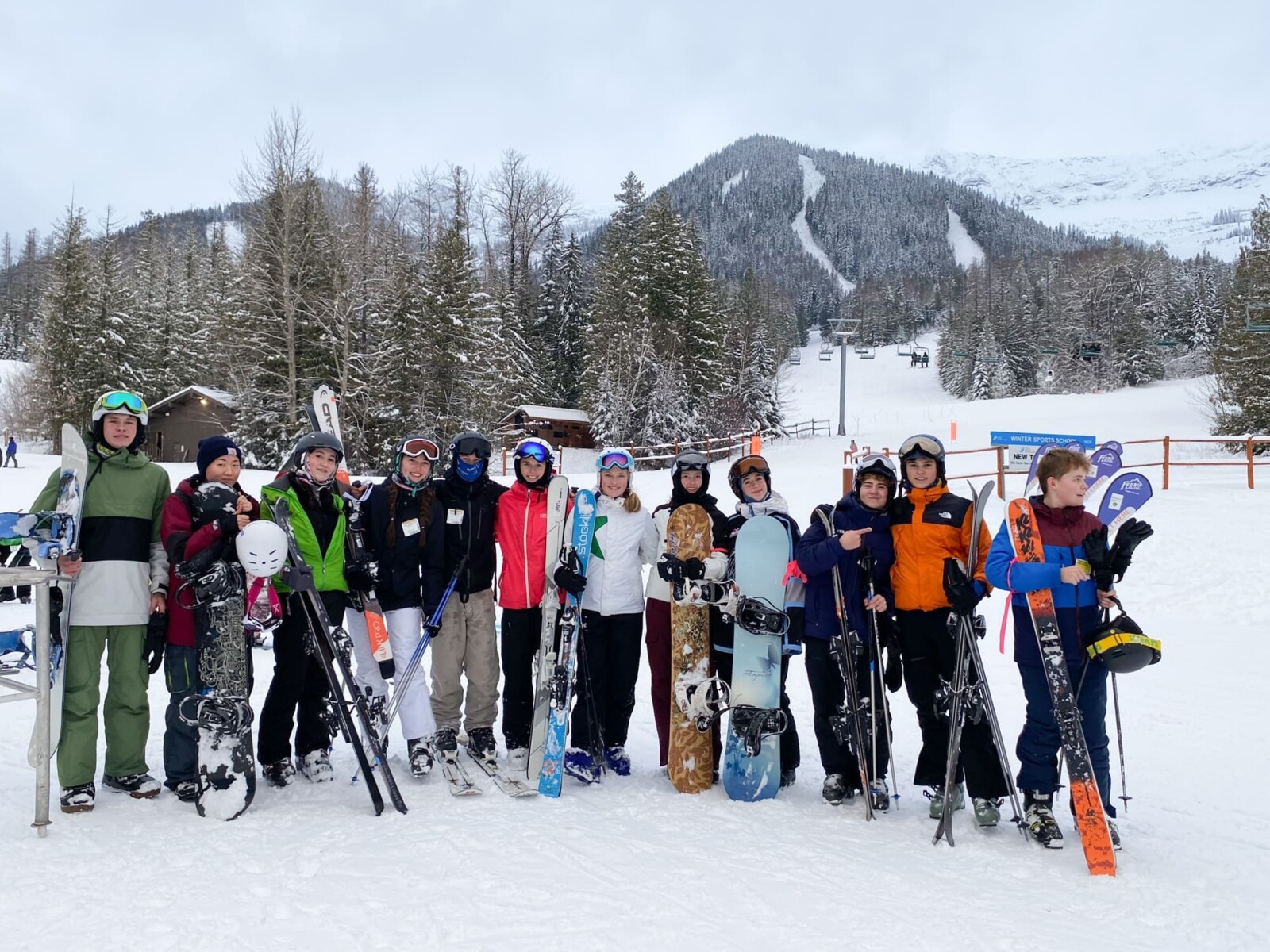 Ausflug zum Ski fahren in die Rockies