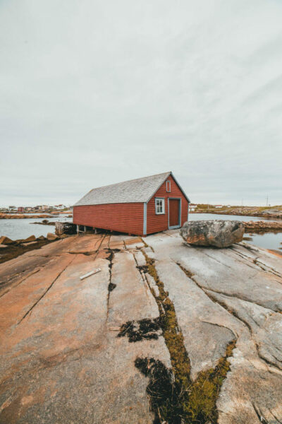 Rote Hütte auf Fogo Island