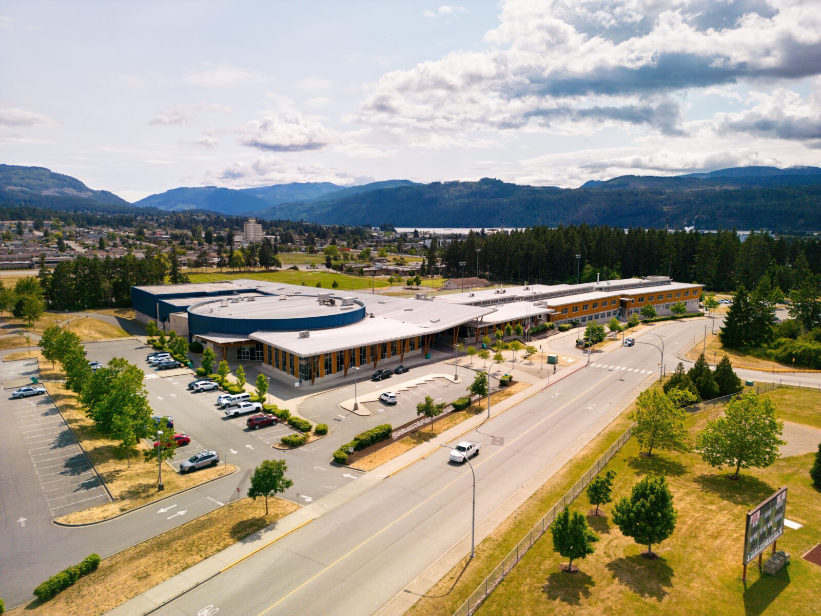 Schule in Port Alberni von oben