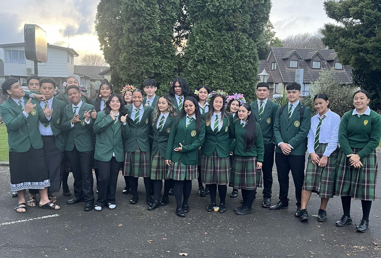 Schüler:innen der Whanganui High School
