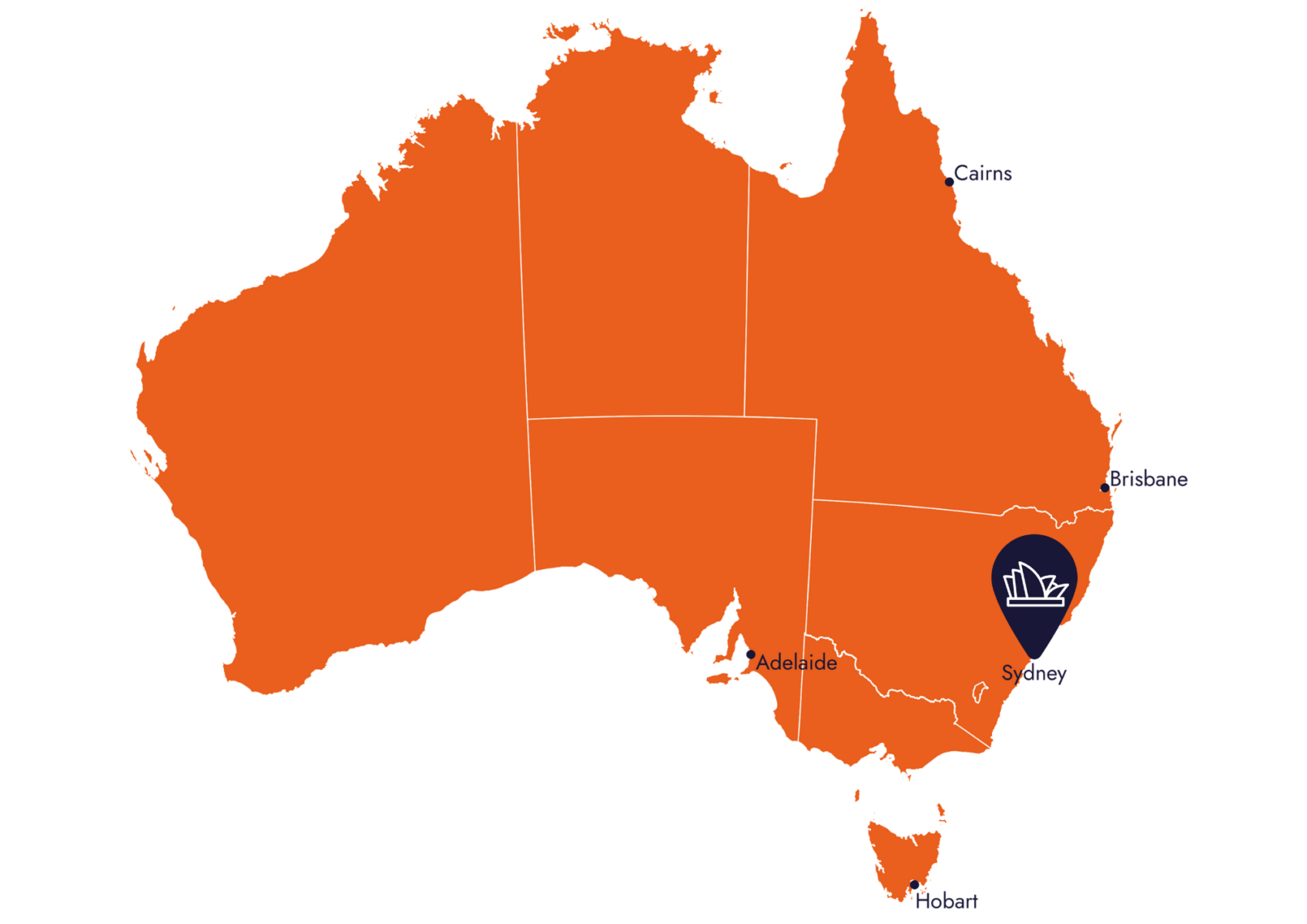 Landkarte für Australien Select