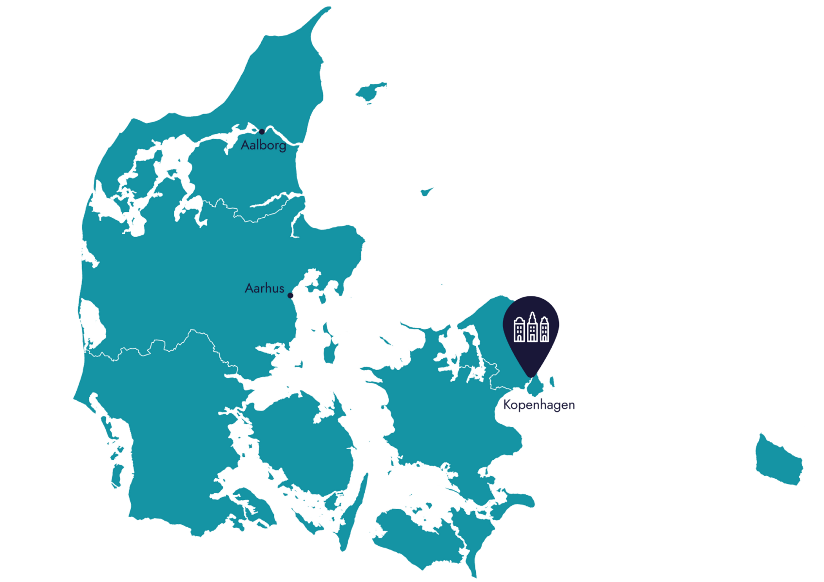 Landkarte von Dänemark