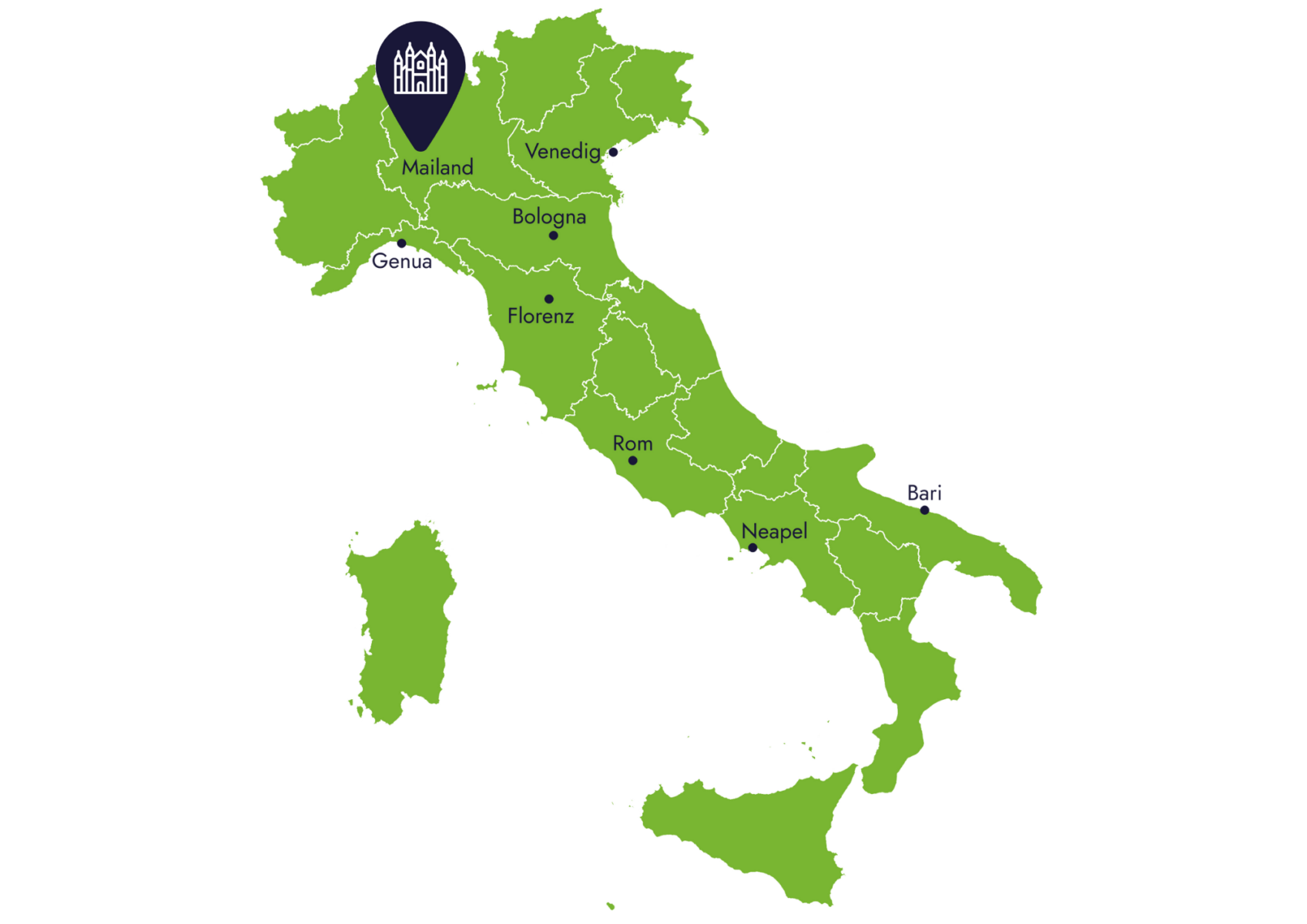 Landkarte von Italien