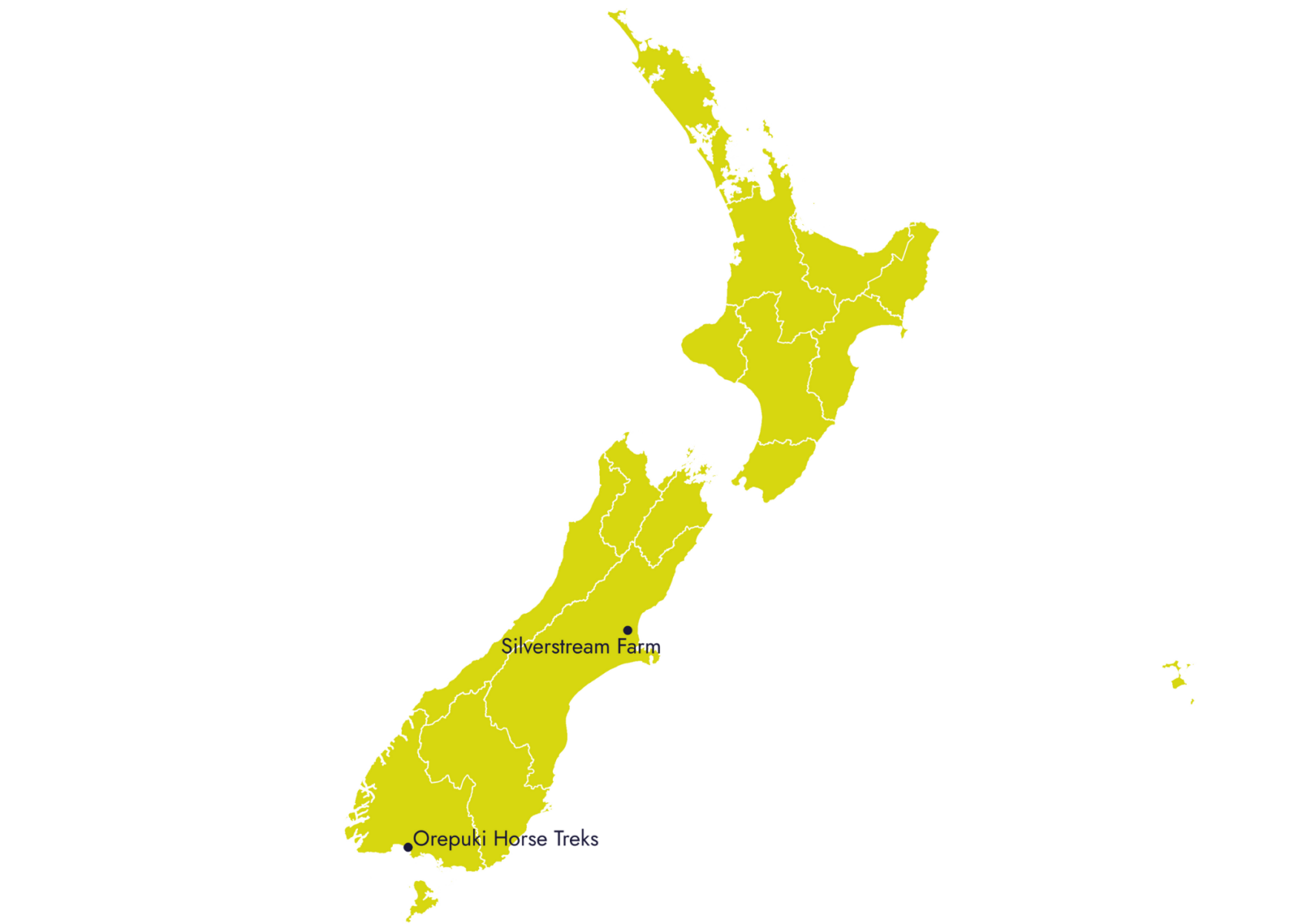 Landkarte für Neuseeland Farmstay