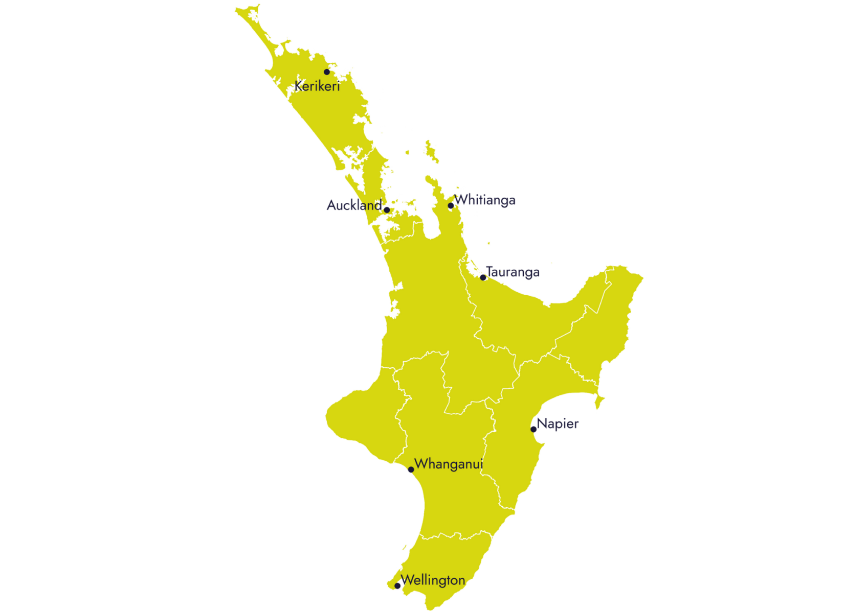 Landkarte von Nordinsel