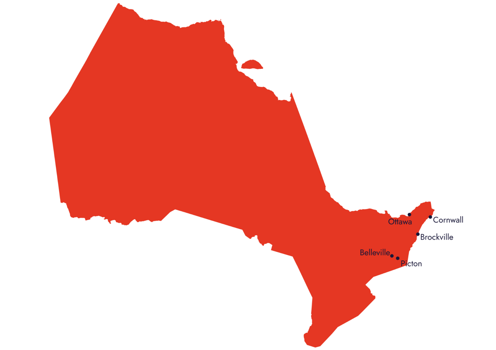 Landkarte von Ontario