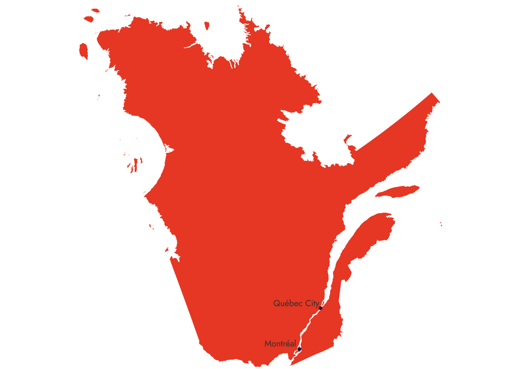 Landkarte von Quebec