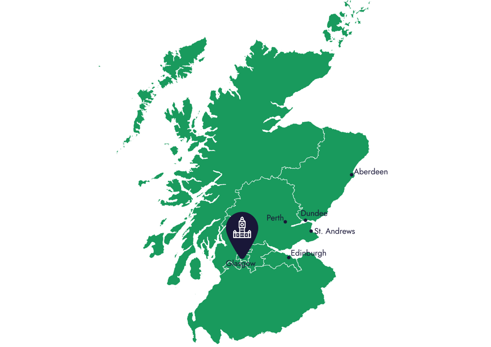 Landkarte für Schottland
