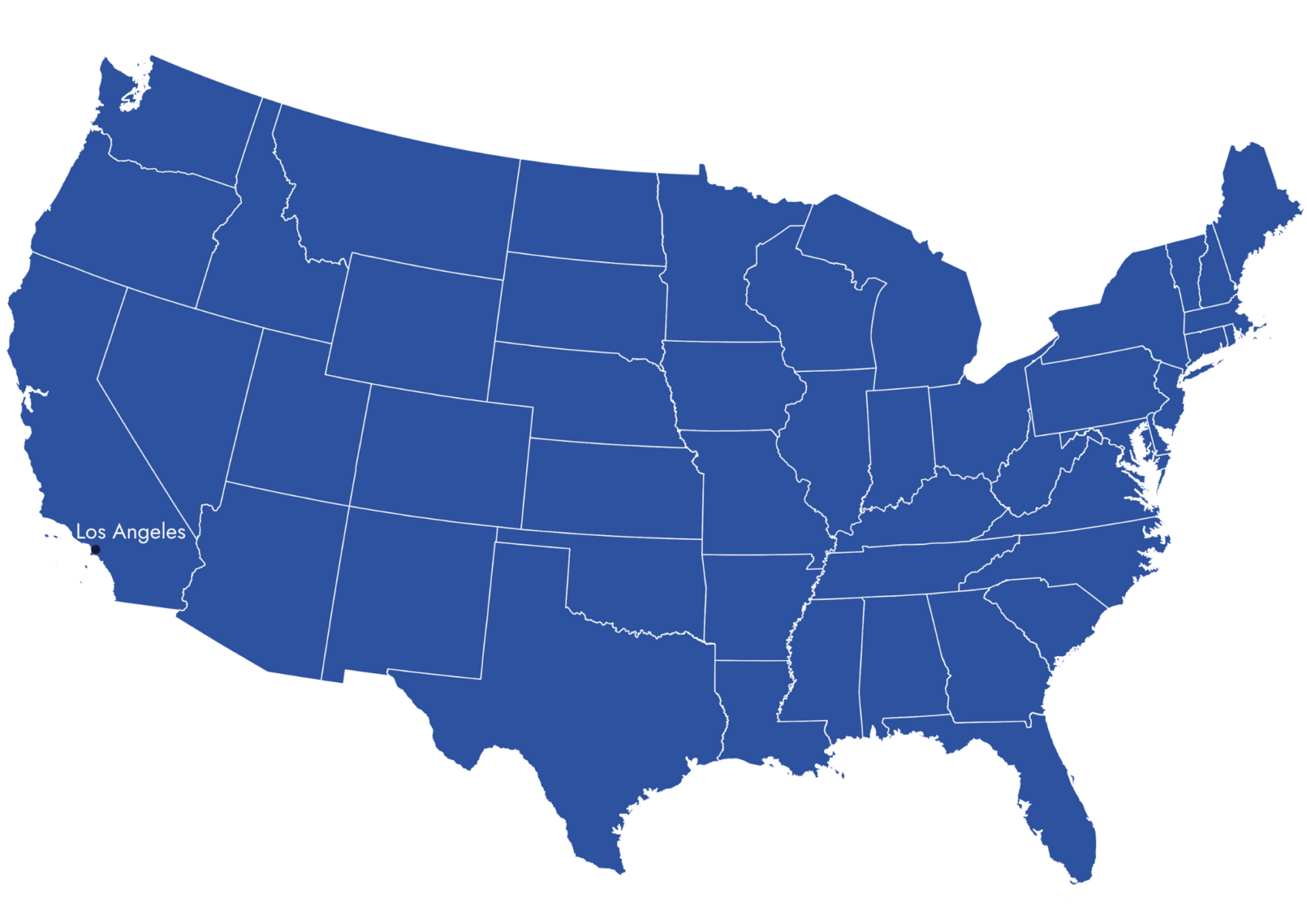 Landkarte für USA CAMPS Los Angeles