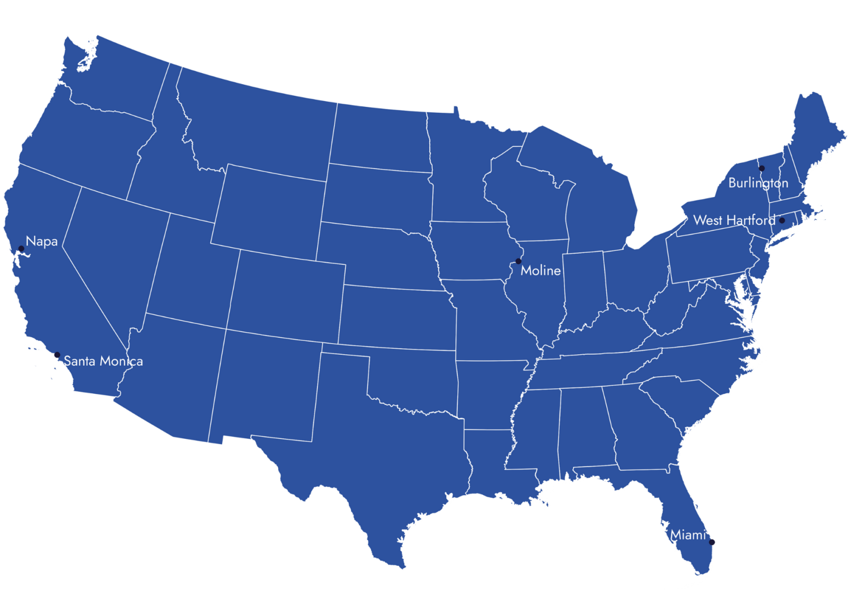 Landkarte für USA private