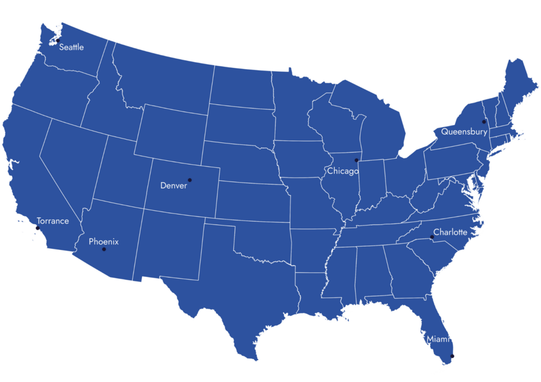 Landkarte für USA select