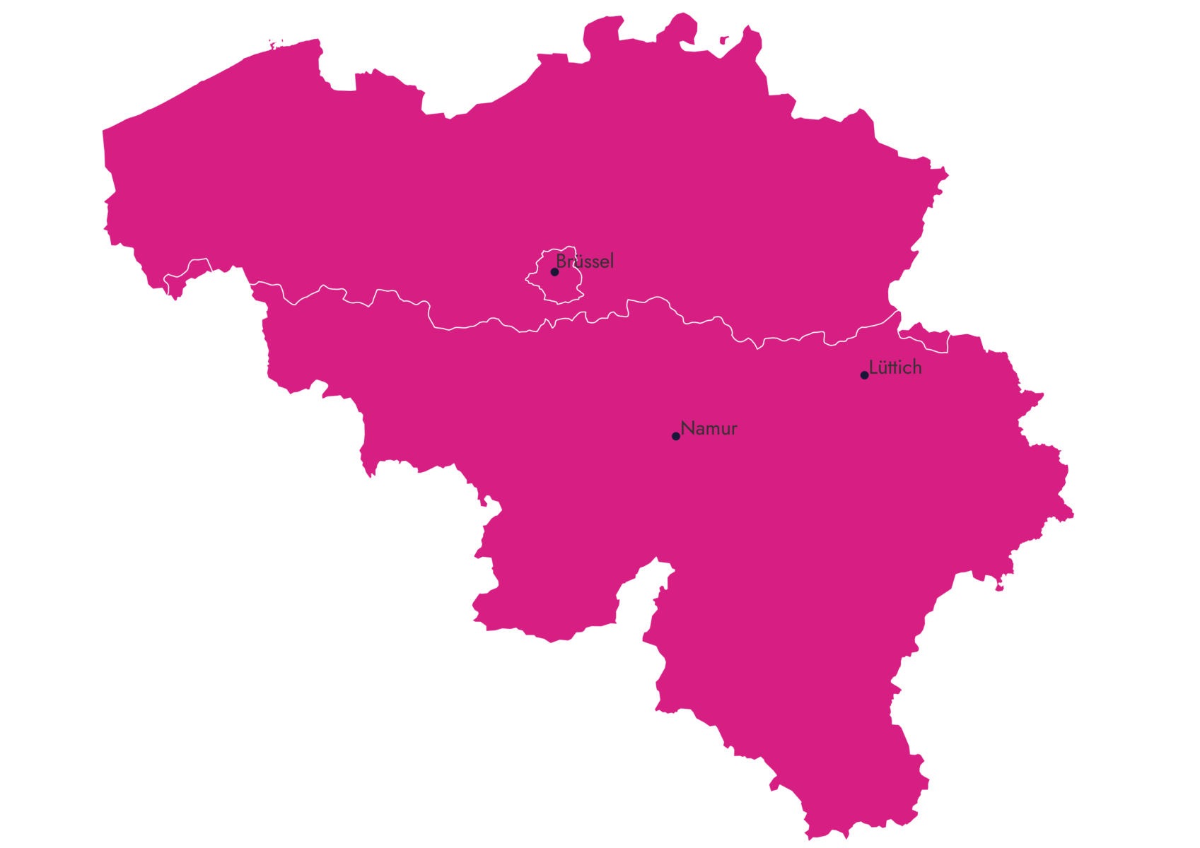 Landkarte von Belgien